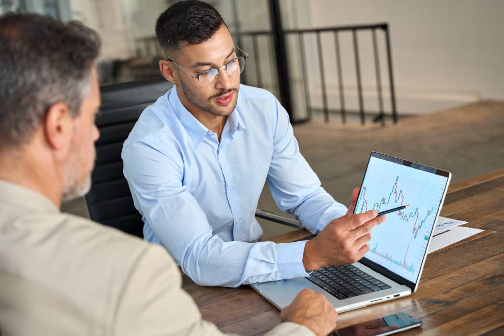 CTA reviewing managed futures strategy with client